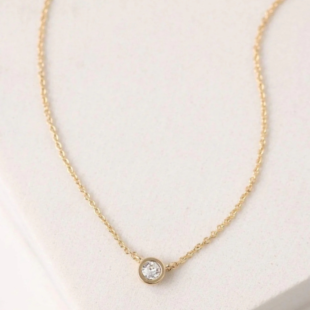 Lover Tempo April Kaleidoscope Birthstone Necklace Gold/Diamond